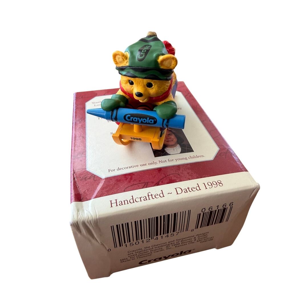 New In box Hallmark Keepsake Crayola Bright Sledding & Rocking Colors‎ Ornaments - Picture 2 of 4